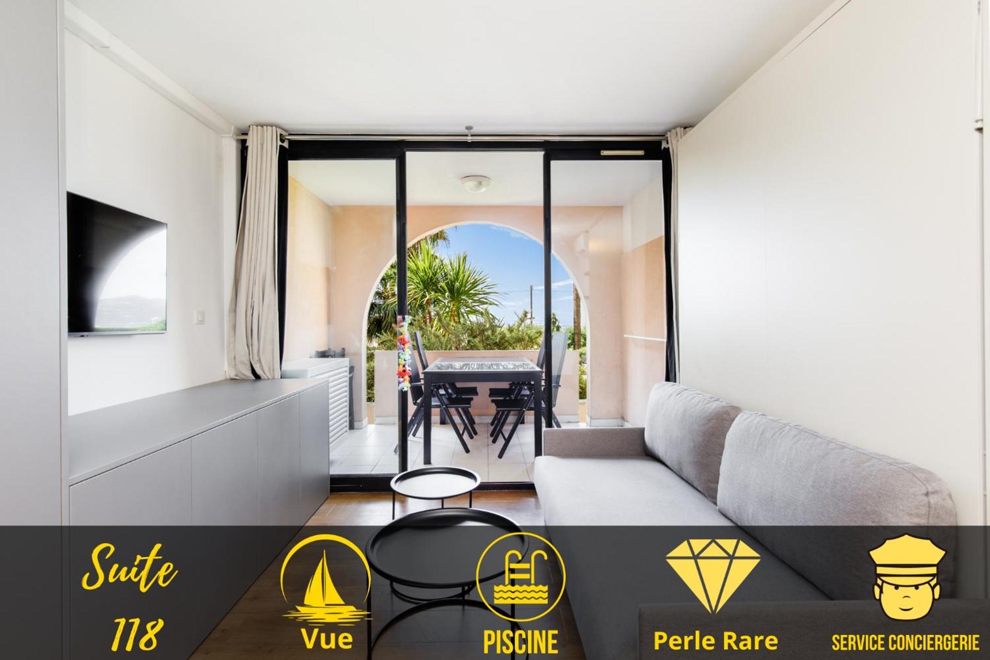 Suite 118 - Piscine - 50 Metres Plage - Terrasse - Clim - Wifi Cannes Ngoại thất bức ảnh